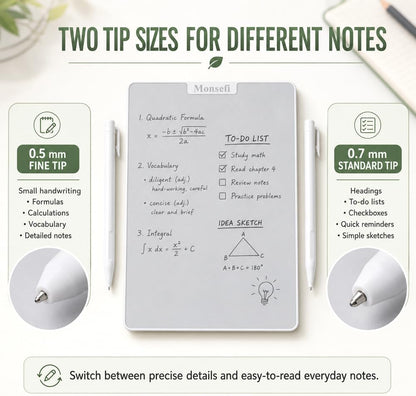 Reusable Paper-Like Writing Pad, 10" Inkless Desktop Note Board for Study