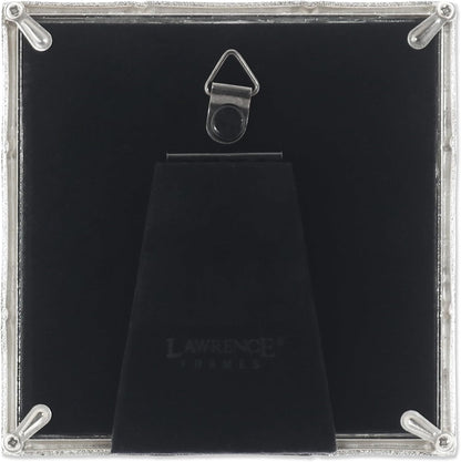 Lawrence Frames Bamboo Design Metal Frame, 4x4, Silver