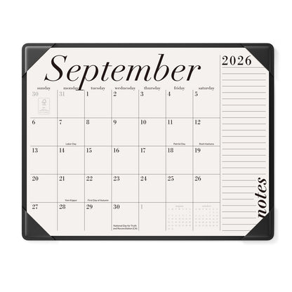 Jotsome Large Desk Calendar 2026-2027 with Protective Mat 22"x17"