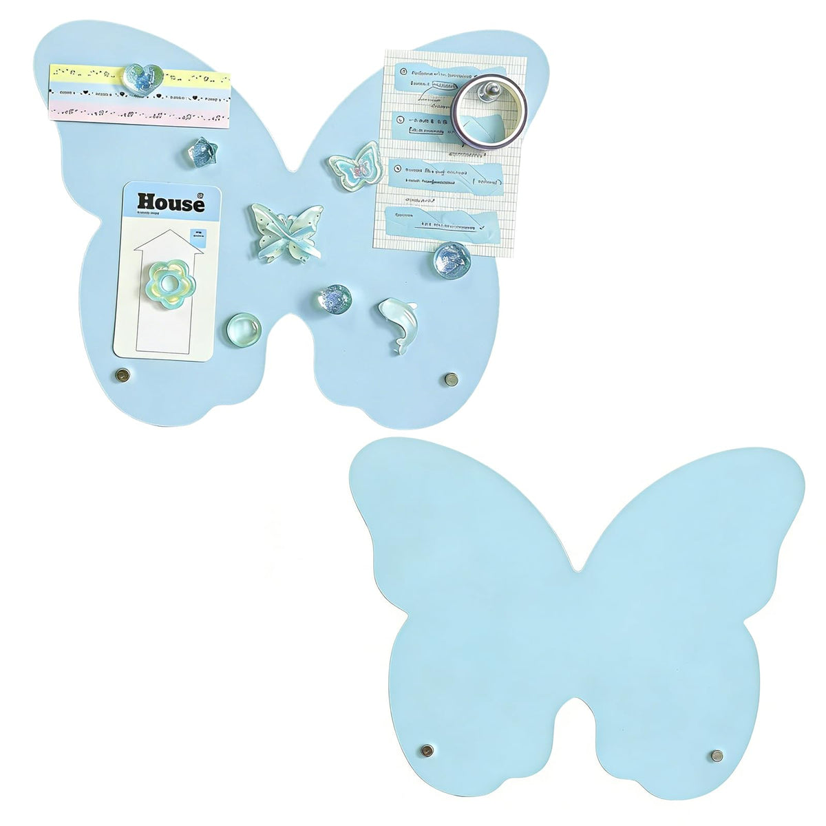 FLWAL 2 Pack Magnetic Bulletin Board, Metal Desktop Board with Bracket