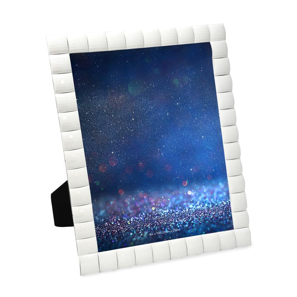 Isaac Jacobs Decorative Sparkling Jewel Picture Frame (4x4, Rainbow)