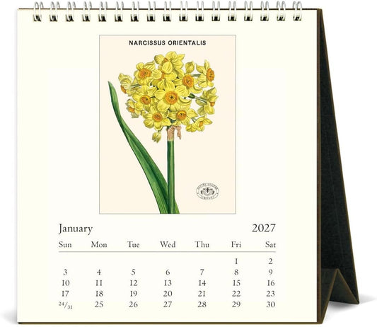Cavallini 2027 Botanica Easel Desk Calendar, 6x6.5 Inches, 12 Month