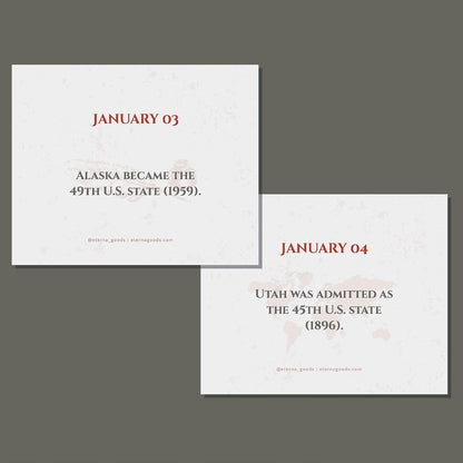Today in History Perpetual Calendar | Daily World History Facts Desktop Calendar, This Day In Amazing History Trivia Facts & Achievements | History Buff Gift Page A Day Box Calendar with Historical Info For Every Day of The Year