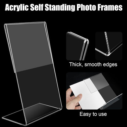 Lechay 8 Pcs 4x6 Inch Clear Acrylic Photo Frame Scratch-Resistant & Multi-Scene Styling Frame Display Pictures for Home,School,office Clear Memories