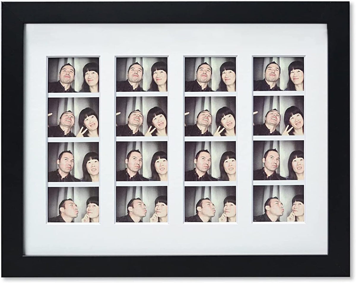 Golden State Art Photo Booth Frame, Black Wood and Real Glass