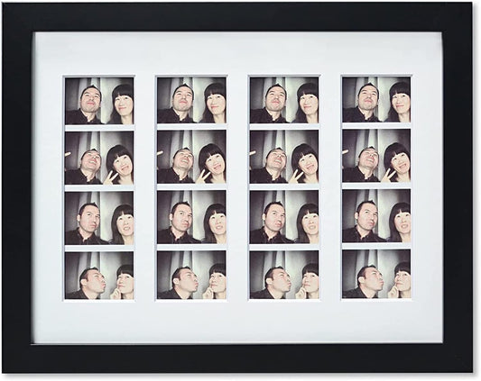 Golden State Art Photo Booth Frame, Black Wood and Real Glass