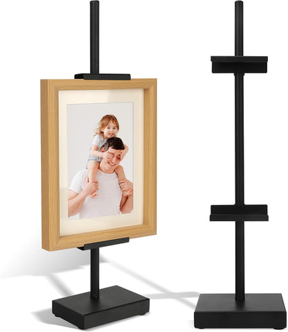 18” Black Steel Adjustable Tabletop Easel Stand,Picture Frame Holder Stand for Display,Art Easel Photo Stands for Sign,Plates,Painting,Artwork,Poster,Books