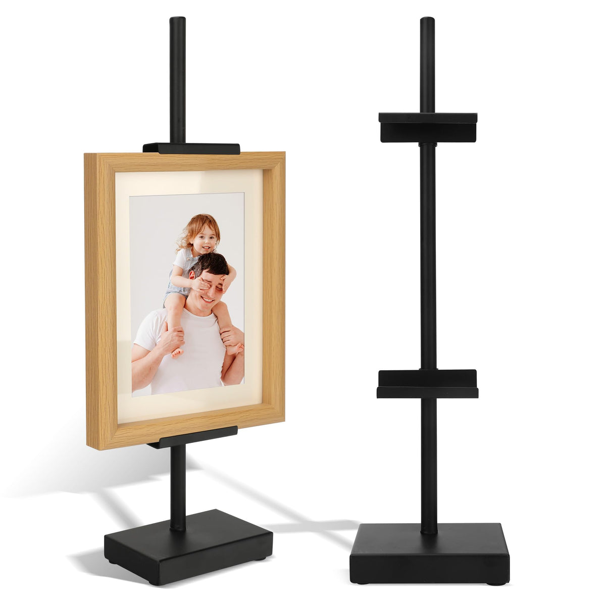 18” Black Steel Adjustable Tabletop Easel Stand,Picture Frame Holder Stand for Display,Art Easel Photo Stands for Sign,Plates,Painting,Artwork,Poster,Books