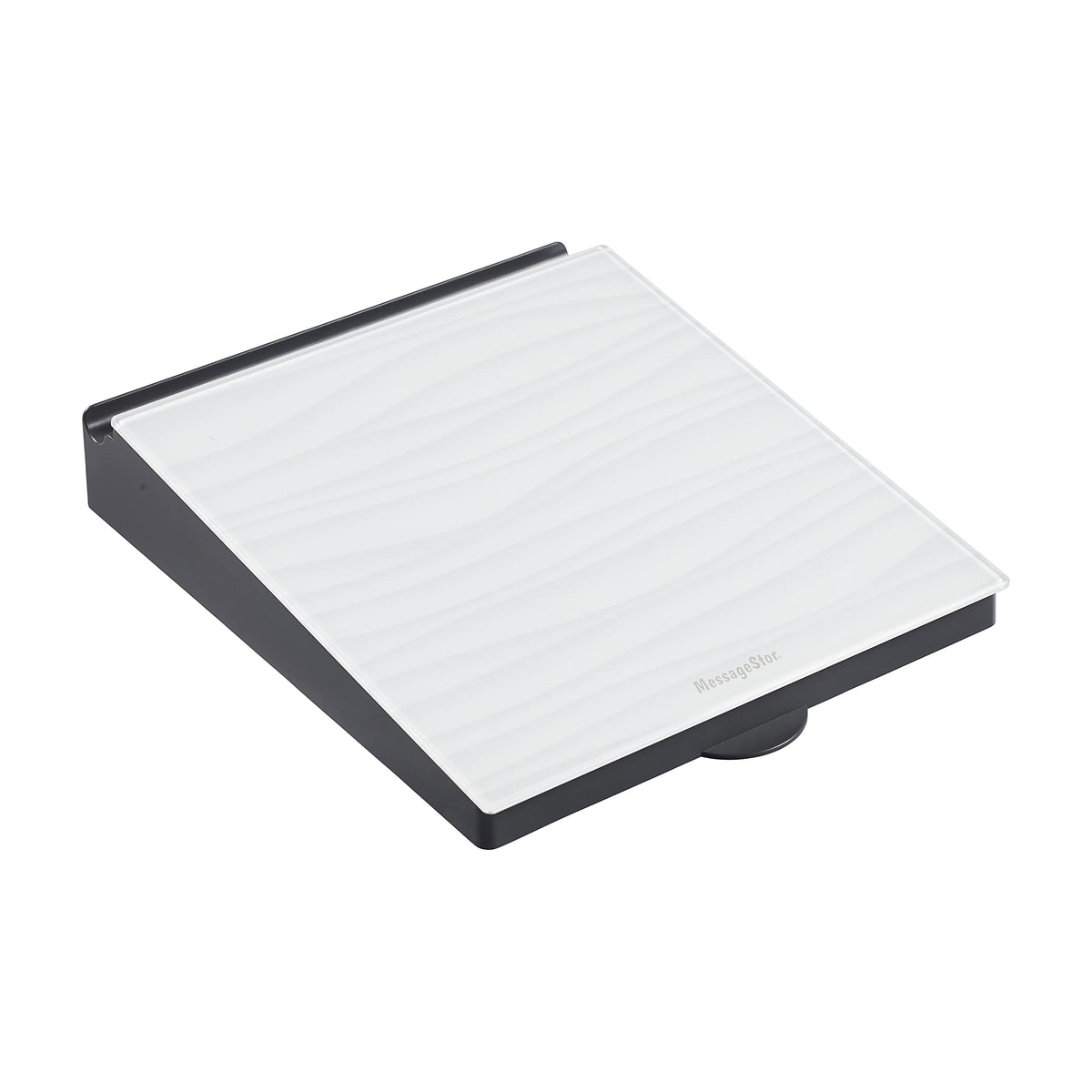 ECR4Kids MessageStor Dry-Erase Glass Board Memo Station, Desk Organizer, White