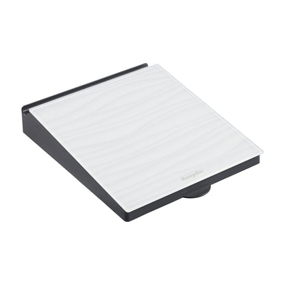 ECR4Kids MessageStor Dry-Erase Glass Board Memo Station, Desk Organizer, White