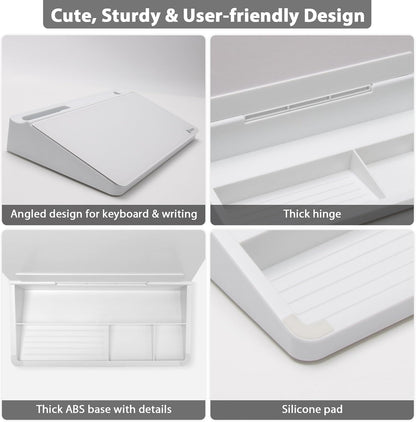 Varhomax Glass Desk Buddy Whiteboard with Storage