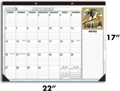 School Year January 2026- June 2027 Monthly Desktop Calendar Large Bigfoot Themed 2026 | 22"x17" | August 2026 - June 2027 | Large Teacher Desk Calendar Desk Calendar Mat Desk Pad