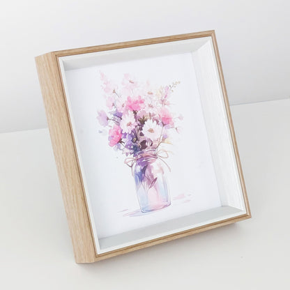 5x5 Blue Beige Square Picture Frame, 5x5 Resin Photo Frame, Wall and Desktop Display Picture Frame, Plexiglass