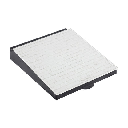 ECR4Kids MessageStor Dry-Erase Glass Board Memo Station, Desk Organizer, White