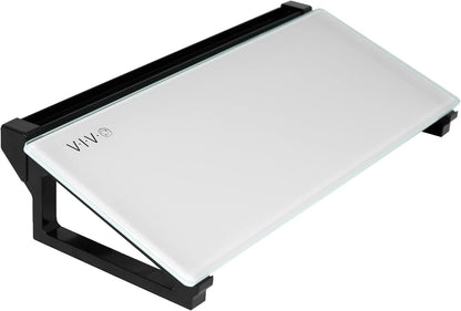 VIVO White Glass 16 x 7 in Dry Erase Board with Open Storage, DESK-WB16D