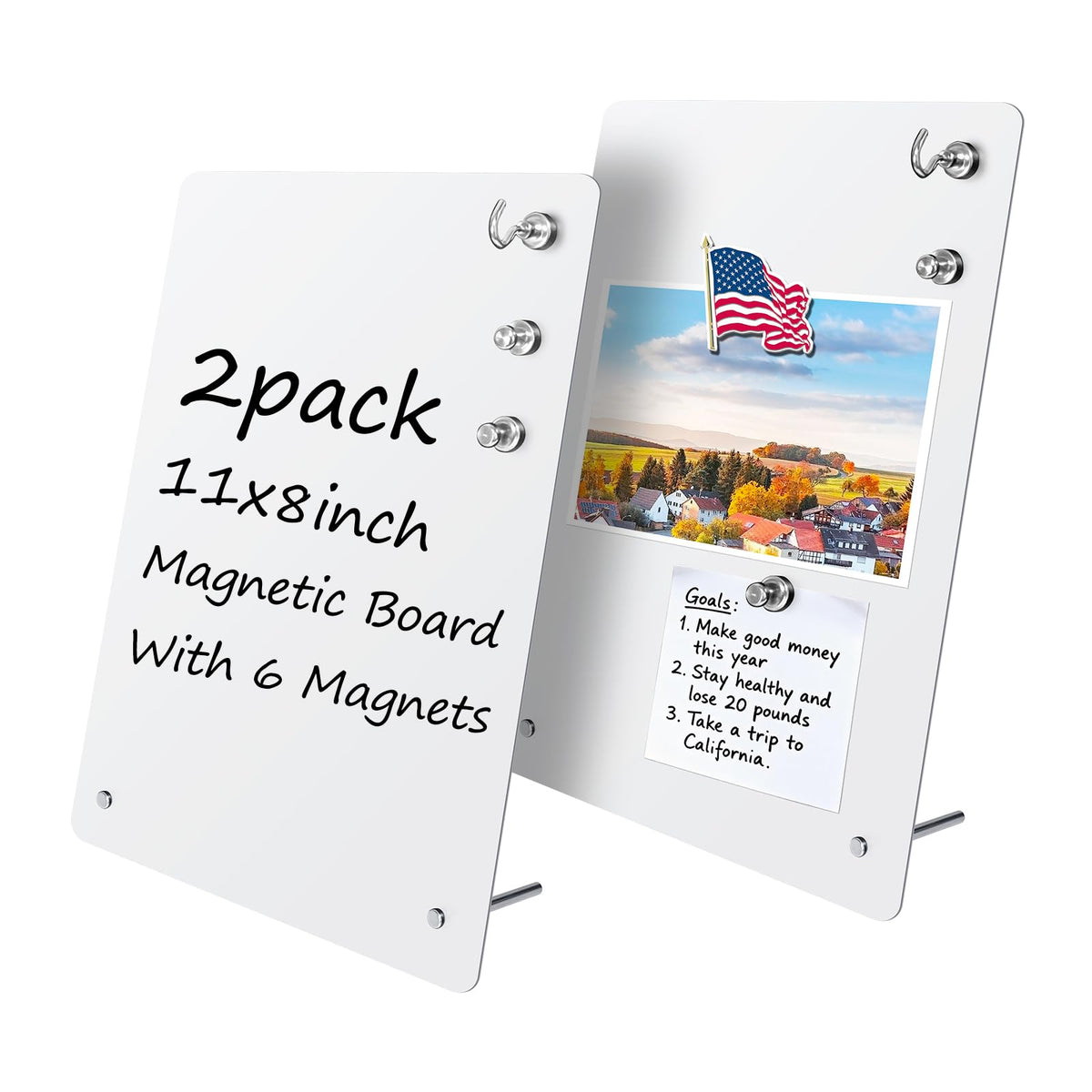 2 Pack Magnetic Board - Black Magnet Display Stand