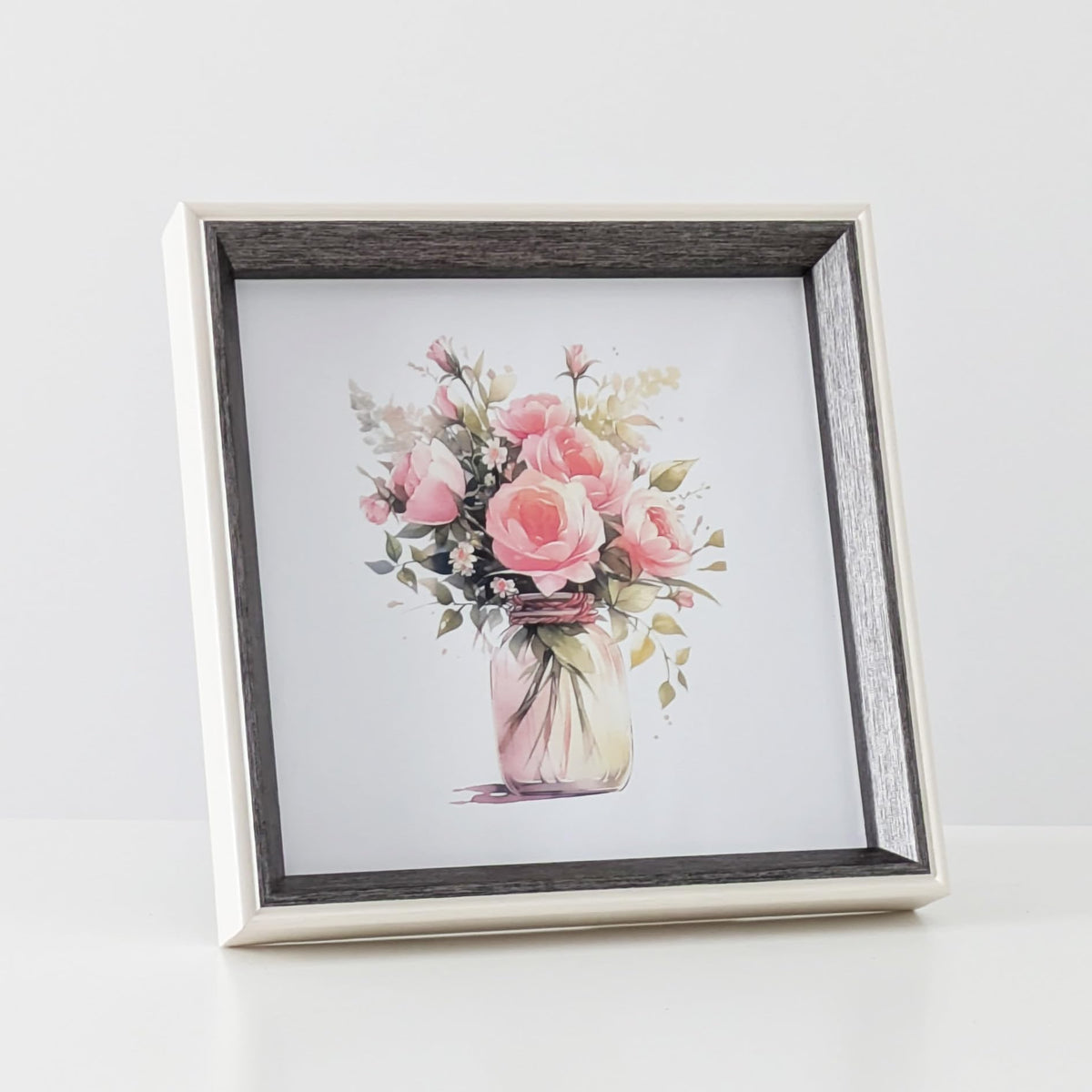 5x5 Blue Beige Square Picture Frame, 5x5 Resin Photo Frame, Wall and Desktop Display Picture Frame, Plexiglass