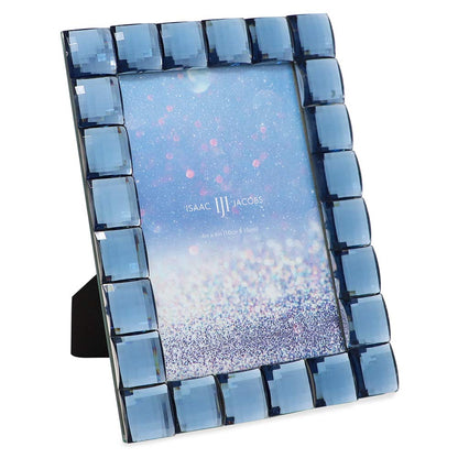 Isaac Jacobs Decorative Sparkling Jewel Picture Frame (4x4, Rainbow)