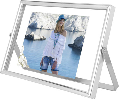 Silver Floating Frame, 4"x6", Horizontal