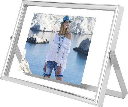 Silver Floating Frame, 4"x6", Horizontal