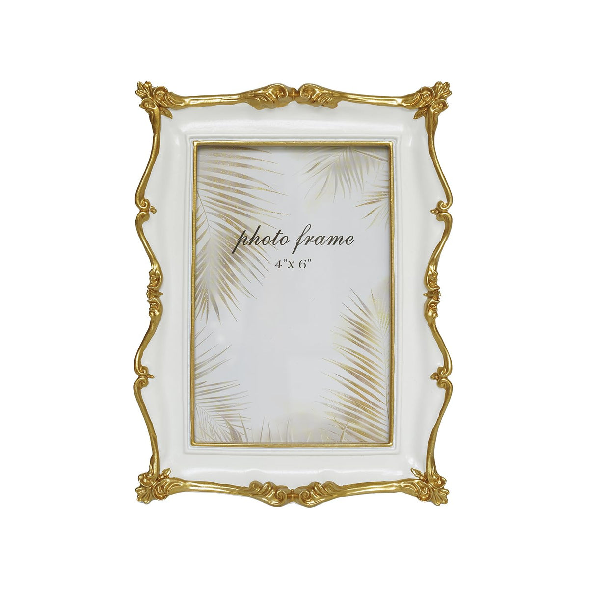 Ferrisland 4x6 desktop and wall resin photo frame(White)