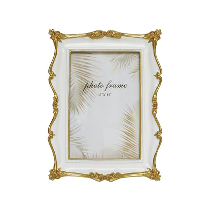 Ferrisland 4x6 desktop and wall resin photo frame(White)