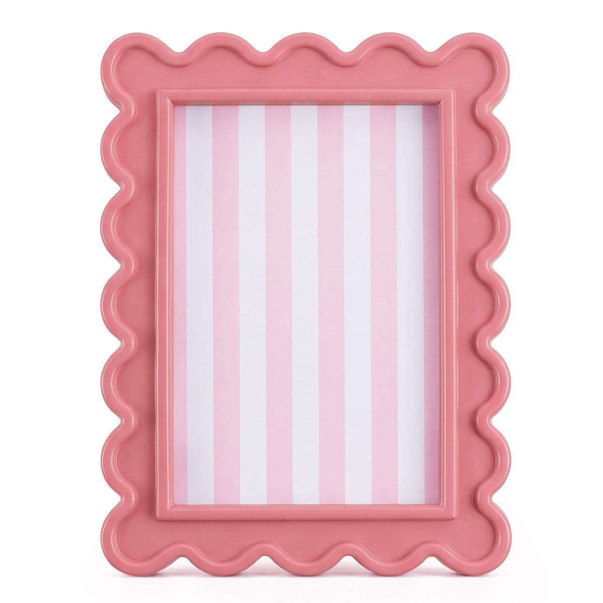AceOrbit 4x6 Inches Light Green Flower Wavy Scalloped Picture Frame Cute