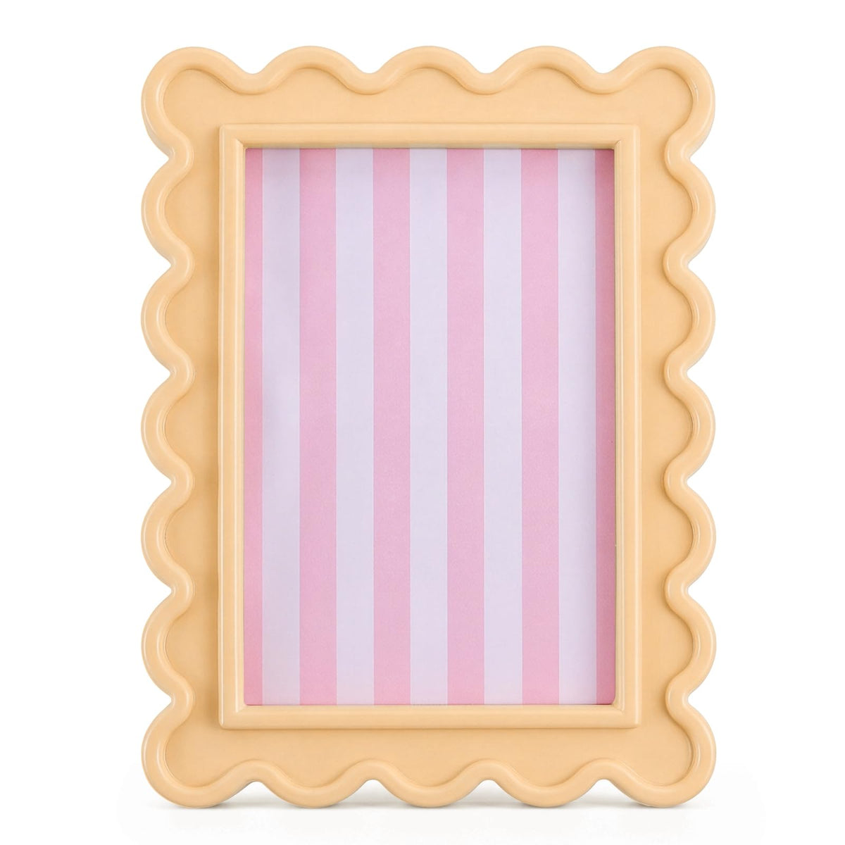AceOrbit 4x6 Inches Light Green Flower Wavy Scalloped Picture Frame Cute