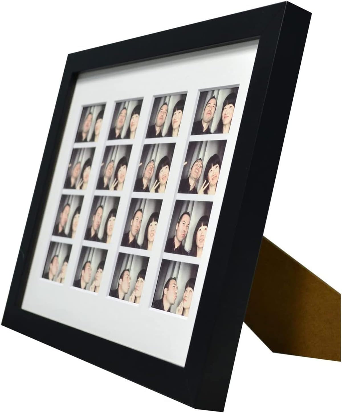 Golden State Art Photo Booth Frame, Black Wood and Real Glass