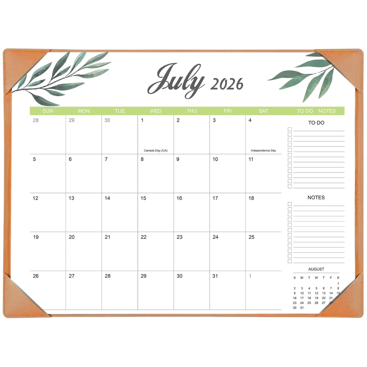 Desk Calendar 2026-2027 with Desk Mat – 22" x 17" Large Desk Pad Calendar Runs from July 2026 to December 2027, Office Supplies Desktop Monthly Calendar for Home & Office