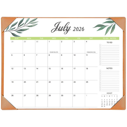 Desk Calendar 2026-2027 with Desk Mat – 22" x 17" Large Desk Pad Calendar Runs from July 2026 to December 2027, Office Supplies Desktop Monthly Calendar for Home & Office