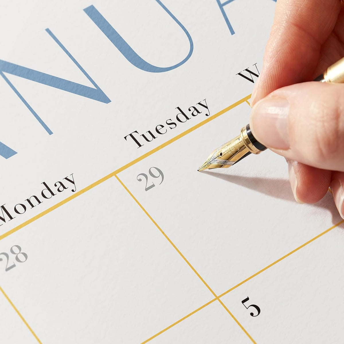Jotsome Desk Calendar 2026-2027 with Protective Mat, Desktop Calendar