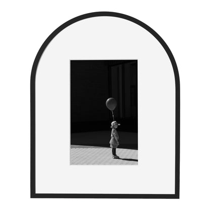 eletecpro Arch Picture Frame, 7x9 matted to 4x6 Photo, Black, 1 Pack