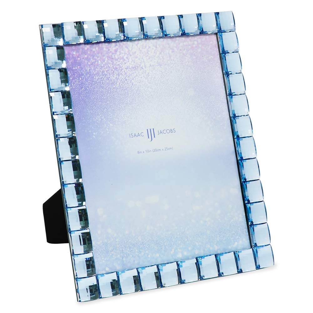 Isaac Jacobs Decorative Sparkling Jewel Picture Frame (4x4, Rainbow)