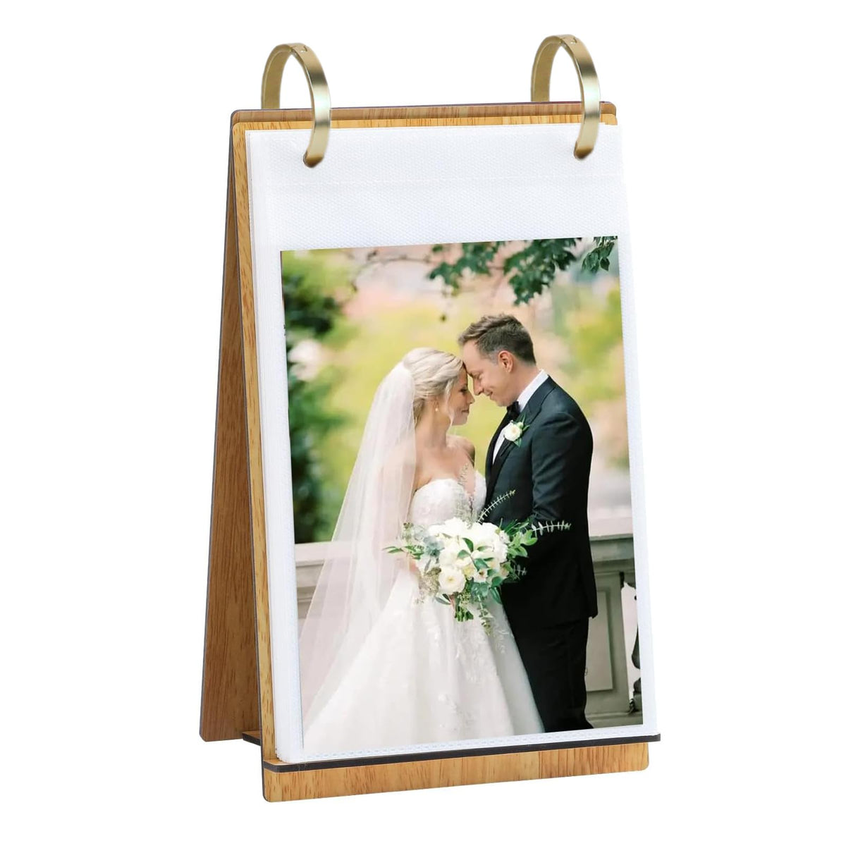 ZEEYUAN 60 Pockets of 4x6 Photo Frame Flip Photo Album on Stand 4x6 Picture Frames Collection for Desktop