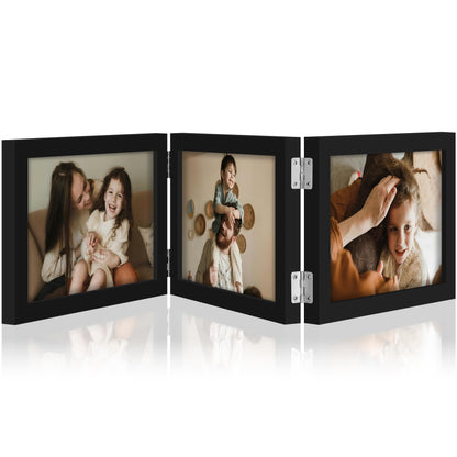 decorUhome Black Triple 4x6 Picture Frame Vertical