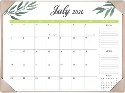 Desk Calendar 2026-2027 with Desk Mat – 22" x 17" Large Desk Pad Calendar Runs from July 2026 to December 2027, Office Supplies Desktop Monthly Calendar for Home & Office
