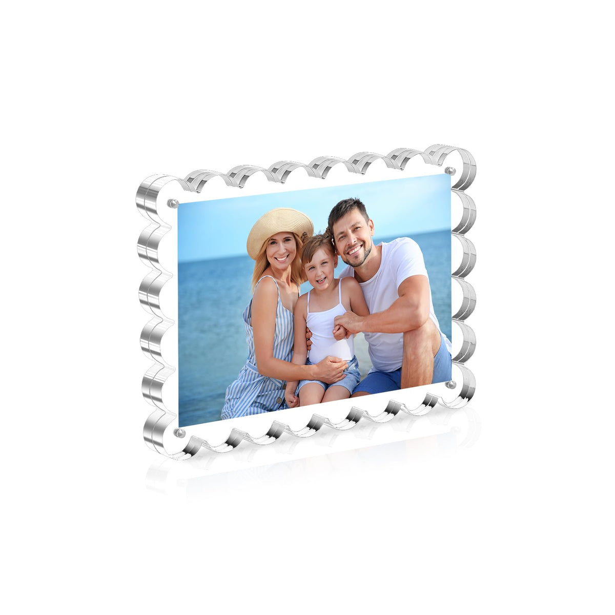 HOUSE DAY 3Pack Acrylic Picture Frame 5x7,Double Sided for Tabletop Display