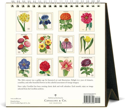 Cavallini 2027 Botanica Easel Desk Calendar, 6x6.5 Inches, 12 Month