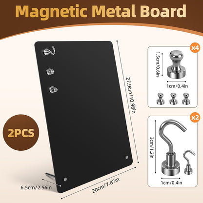 2 Pack Magnetic Board - Black Magnet Display Stand