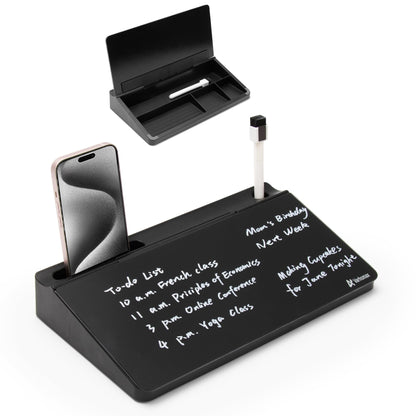 Varhomax Glass Desk Buddy Whiteboard with Storage