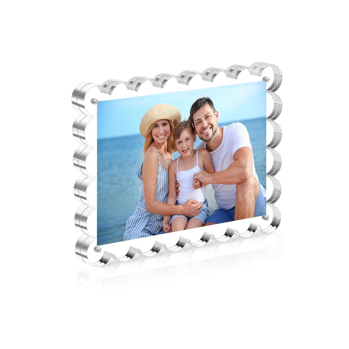 HOUSE DAY 3Pack Acrylic Picture Frame 5x7,Double Sided for Tabletop Display