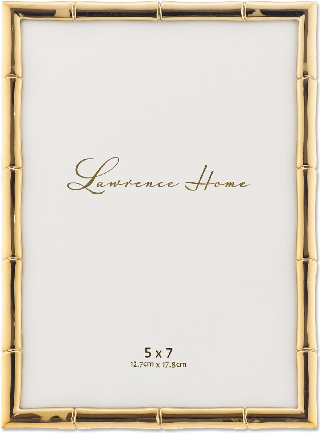 Lawrence Frames Bamboo Design Metal Frame, 4x4, Silver
