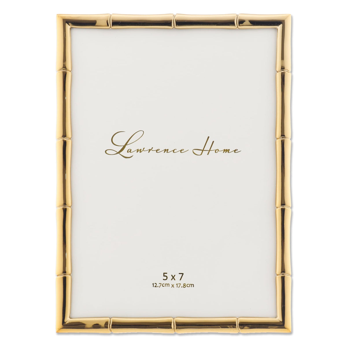 Lawrence Frames Bamboo Design Metal Frame, 4x4, Silver