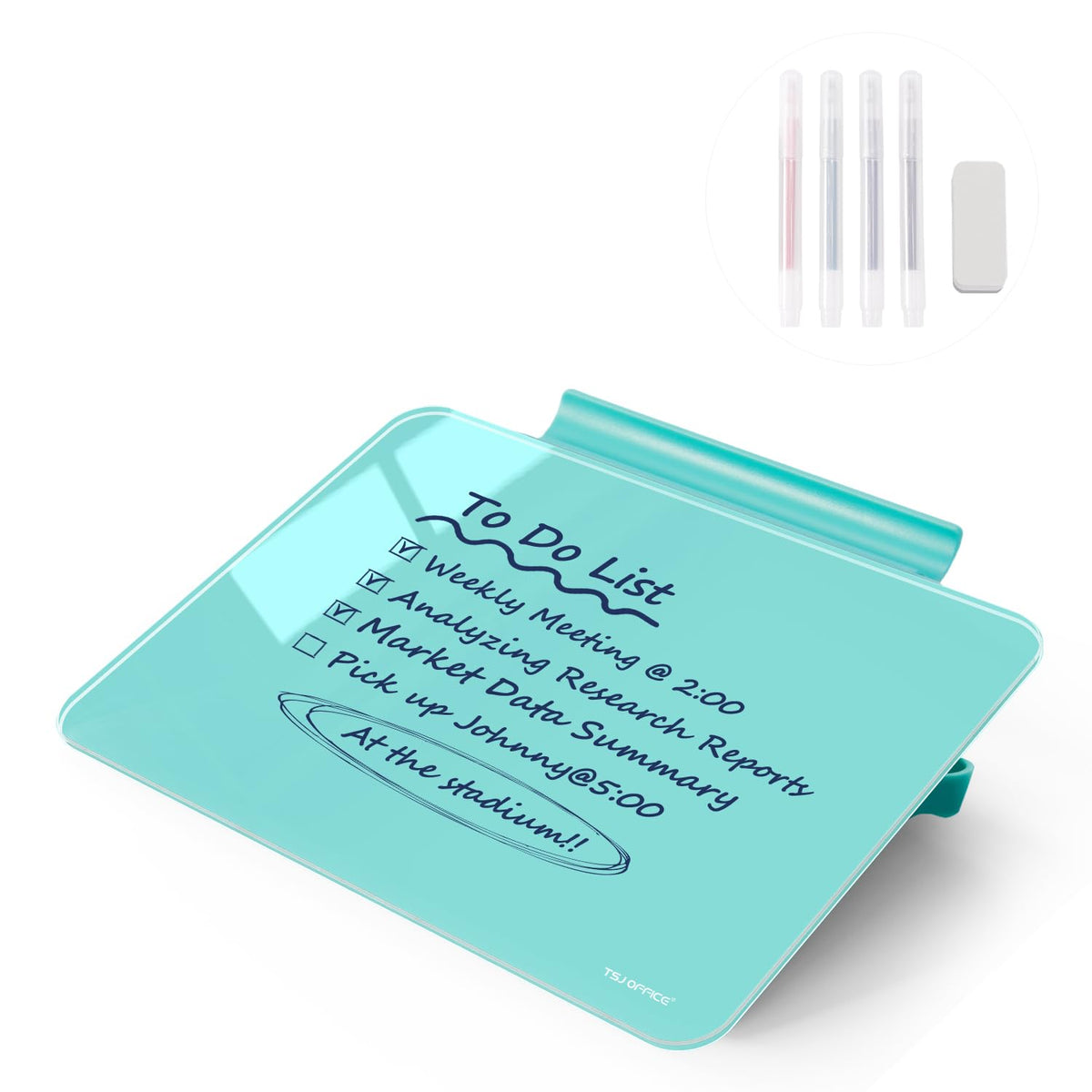 Small Desktop Glass Dry-Erase Whiteboard - 8 X 6 Inches Tabletop Easel Whiteboard with Stand, Desk Board Buddy for Artist, Teacher and Student