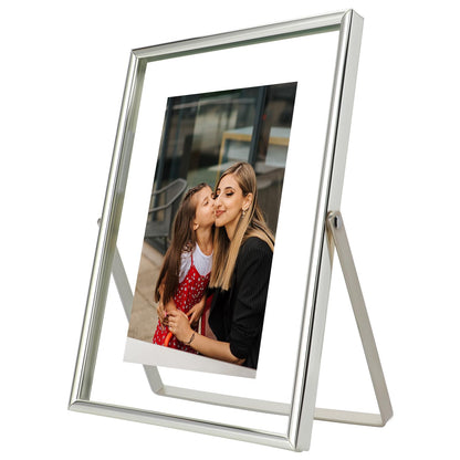 Silver Floating Frame, 4"x6", Horizontal