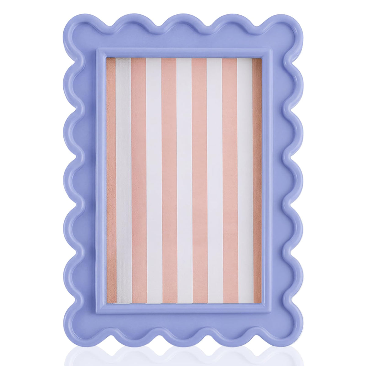 AceOrbit 4x6 Inches Light Green Flower Wavy Scalloped Picture Frame Cute