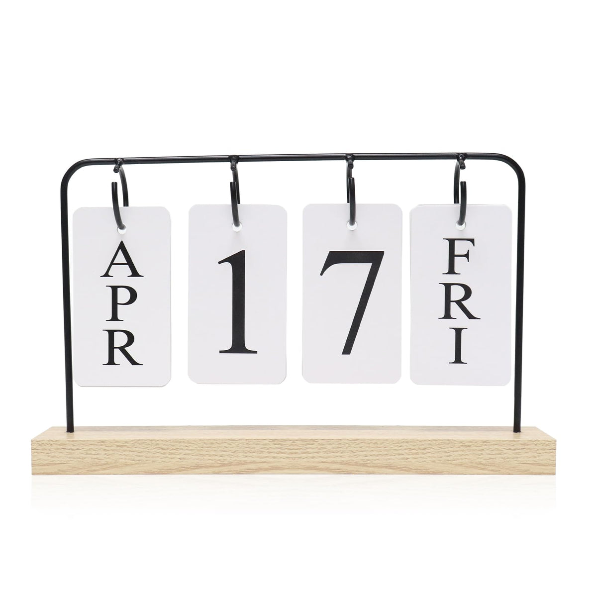 Uguisu Desktop Decor, Wall Calendar, Gold Metal Stand with Paper Monthly Daily Calendar, Home Decor, Living Room Decor, Hallway Decorative Ornament, Reusable Office Accessory.