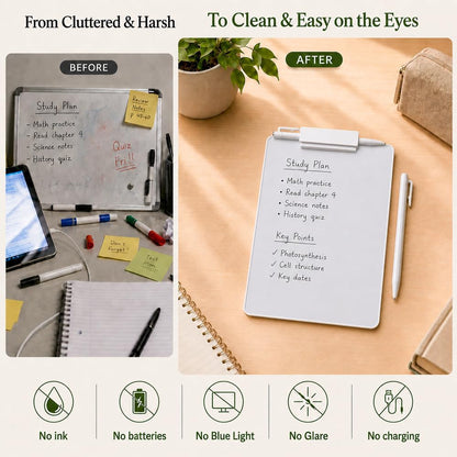 Upgraded Inkless Reusable Writing Tablet, 10" Magnetic Desktop Note Pad