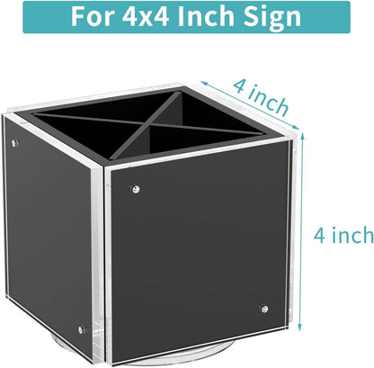 HIIMIEI Acrylic Picture Frames for Desk, Magnetic Photo Cube Pen Holder 4x4